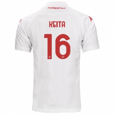 Kandiny Hombre Camiseta Bala Keita #16 Blanco 2ª Equipación 2024/25 La Camisa Chile