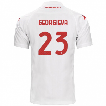 Kandiny Hombre Camiseta Marina Georgieva #23 Blanco 2ª Equipación 2024/25 La Camisa Chile