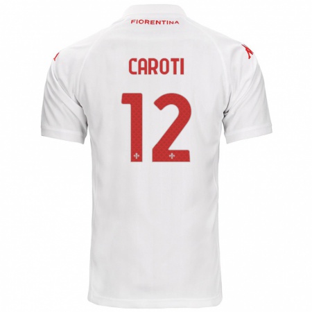 Kandiny Hombre Camiseta Filippo Caroti #12 Blanco 2ª Equipación 2024/25 La Camisa Chile