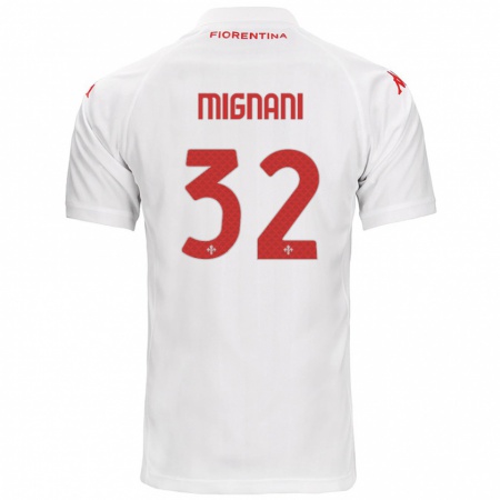 Kandiny Hombre Camiseta Carlo Mignani #32 Blanco 2ª Equipación 2024/25 La Camisa Chile