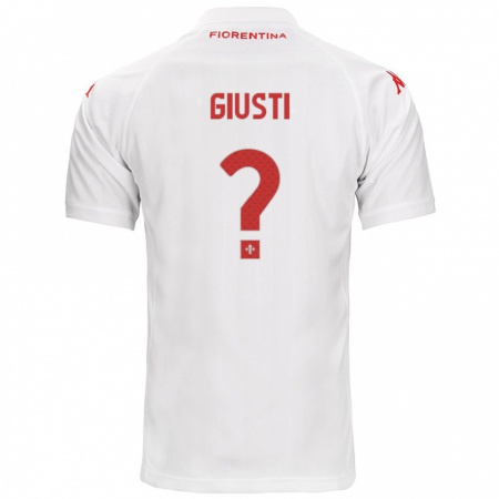 Kandiny Hombre Camiseta Edoardo Giusti #0 Blanco 2ª Equipación 2024/25 La Camisa Chile