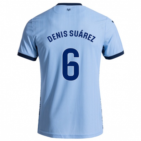 Kandiny Hombre Camiseta Denis Suárez #6 Azul Cielo 2ª Equipación 2024/25 La Camisa Chile