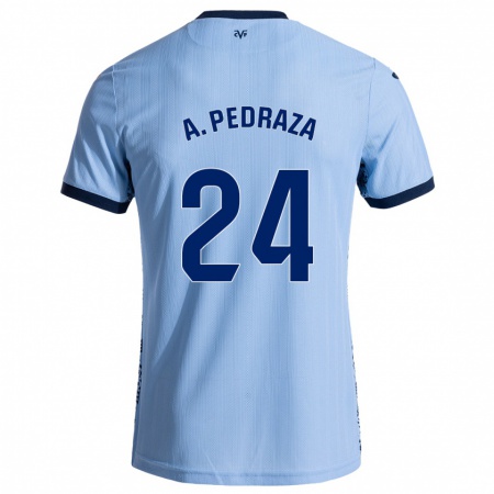 Kandiny Hombre Camiseta Alfonso Pedraza #24 Azul Cielo 2ª Equipación 2024/25 La Camisa Chile