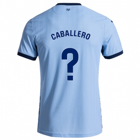 Kandiny Hombre Camiseta Jesús Caballero #0 Azul Cielo 2ª Equipación 2024/25 La Camisa Chile