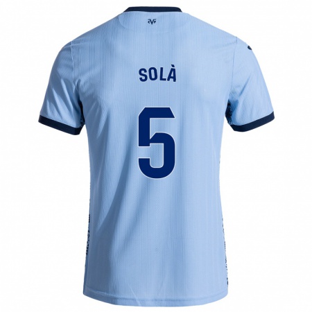 Kandiny Hombre Camiseta Arnau Solà #5 Azul Cielo 2ª Equipación 2024/25 La Camisa Chile