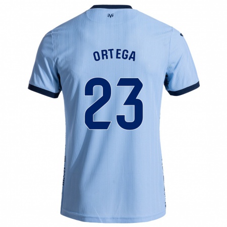 Kandiny Hombre Camiseta Jordi Ortega #23 Azul Cielo 2ª Equipación 2024/25 La Camisa Chile