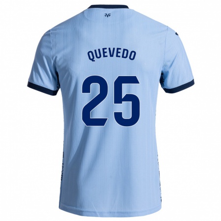 Kandiny Hombre Camiseta Alex Quevedo #25 Azul Cielo 2ª Equipación 2024/25 La Camisa Chile