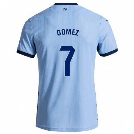 Kandiny Hombre Camiseta Lucía Gómez #7 Azul Cielo 2ª Equipación 2024/25 La Camisa Chile