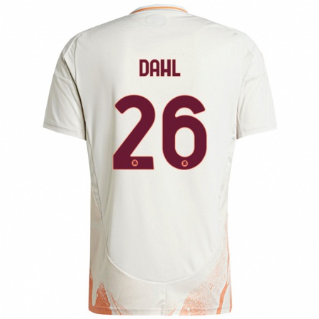 Kandiny Hombre Camiseta Samuel Dahl #26 Crema Blanco Naranja 2ª Equipación 2024/25 La Camisa Chile