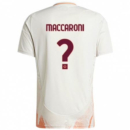 Kandiny Hombre Camiseta Valerio Maccaroni #0 Crema Blanco Naranja 2ª Equipación 2024/25 La Camisa Chile