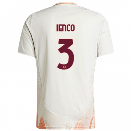 Kandiny Hombre Camiseta Simone Ienco #3 Crema Blanco Naranja 2ª Equipación 2024/25 La Camisa Chile