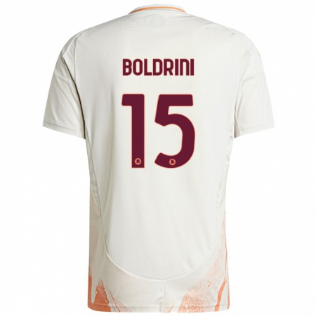 Kandiny Hombre Camiseta Mattia Boldrini #15 Crema Blanco Naranja 2ª Equipación 2024/25 La Camisa Chile