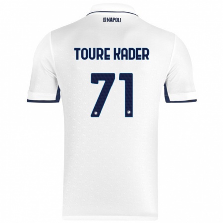 Kandiny Hombre Camiseta Aziz Toure Kader #71 Blanco Azul Real 2ª Equipación 2024/25 La Camisa Chile