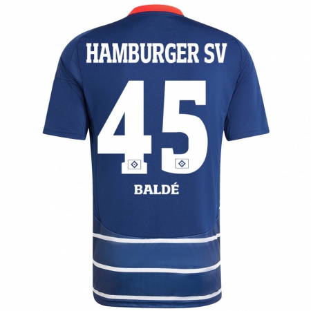 Kandiny Hombre Camiseta Fabio Baldé #45 Azul Oscuro 2ª Equipación 2024/25 La Camisa Chile