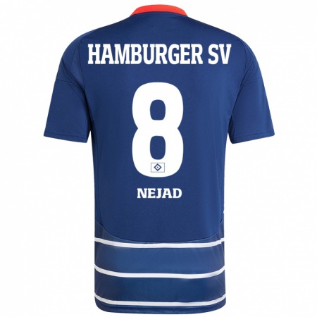 Kandiny Hombre Camiseta Milad Nejad #8 Azul Oscuro 2ª Equipación 2024/25 La Camisa Chile