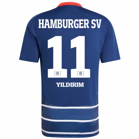 Kandiny Hombre Camiseta Mehmet Yildirim #11 Azul Oscuro 2ª Equipación 2024/25 La Camisa Chile