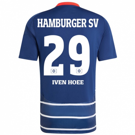 Kandiny Hombre Camiseta Lennart Iven Hoee #29 Azul Oscuro 2ª Equipación 2024/25 La Camisa Chile