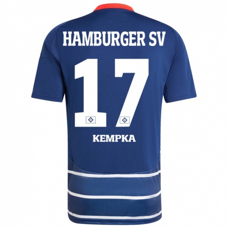 Kandiny Hombre Camiseta Sylvana Kempka #17 Azul Oscuro 2ª Equipación 2024/25 La Camisa Chile