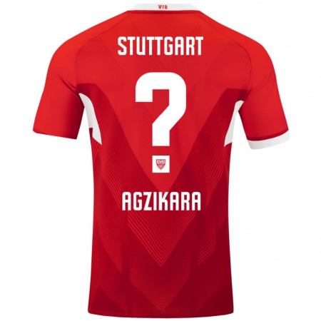 Kandiny Hombre Camiseta Emirhan Ağzıkara #0 Rojo Blanco 2ª Equipación 2024/25 La Camisa Chile