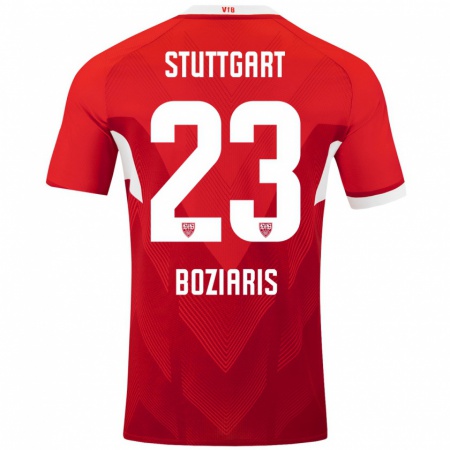 Kandiny Hombre Camiseta Giannis Boziaris #23 Rojo Blanco 2ª Equipación 2024/25 La Camisa Chile