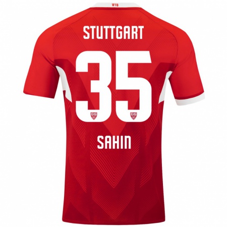 Kandiny Hombre Camiseta Mehmet Sahin #35 Rojo Blanco 2ª Equipación 2024/25 La Camisa Chile