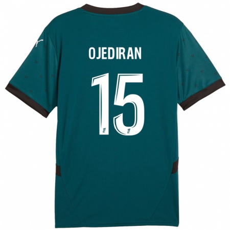 Kandiny Hombre Camiseta Hamzat Ojediran #15 Verde Oscuro 2ª Equipación 2024/25 La Camisa Chile