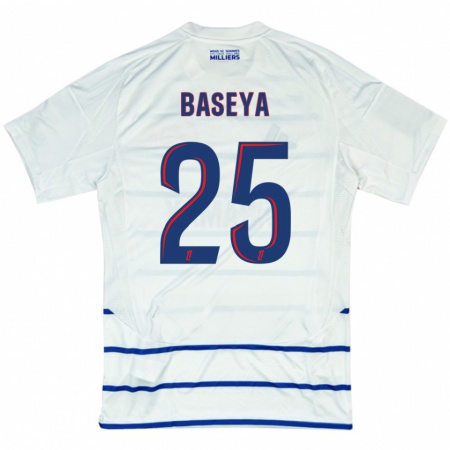 Kandiny Hombre Camiseta Steven Baseya #25 Blanco Azul 2ª Equipación 2024/25 La Camisa Chile