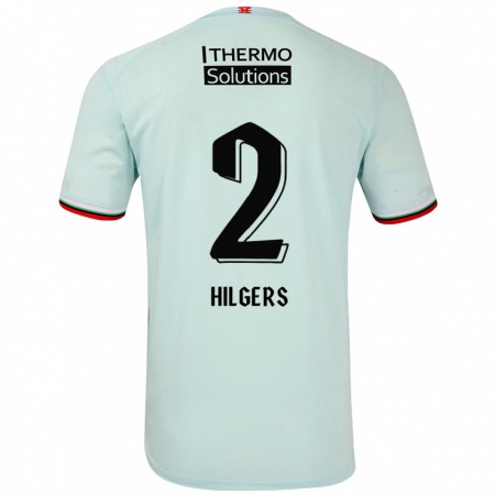 Kandiny Hombre Camiseta Mees Hilgers #2 Verde Claro 2ª Equipación 2024/25 La Camisa Chile