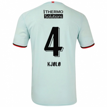 Kandiny Hombre Camiseta Mathias Kjølø #4 Verde Claro 2ª Equipación 2024/25 La Camisa Chile