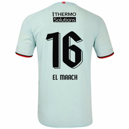 Kandiny Hombre Camiseta Issam El Maach #16 Verde Claro 2ª Equipación 2024/25 La Camisa Chile