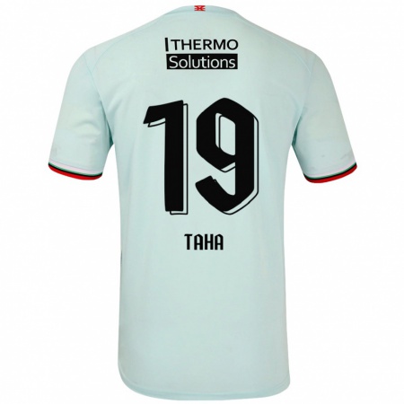 Kandiny Hombre Camiseta Younes Taha #19 Verde Claro 2ª Equipación 2024/25 La Camisa Chile