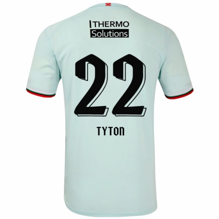 Kandiny Hombre Camiseta Przemyslaw Tyton #22 Verde Claro 2ª Equipación 2024/25 La Camisa Chile