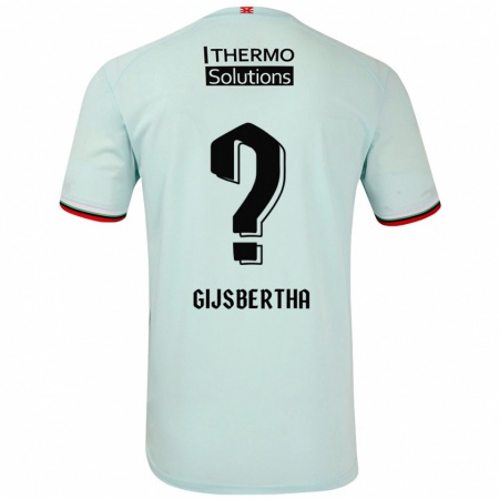 Kandiny Hombre Camiseta Tyrese Gijsbertha #0 Verde Claro 2ª Equipación 2024/25 La Camisa Chile