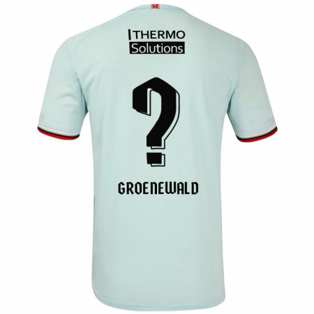 Kandiny Hombre Camiseta Nigel Groenewald #0 Verde Claro 2ª Equipación 2024/25 La Camisa Chile