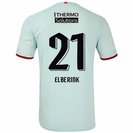 Kandiny Hombre Camiseta Eva Oude Elberink #21 Verde Claro 2ª Equipación 2024/25 La Camisa Chile