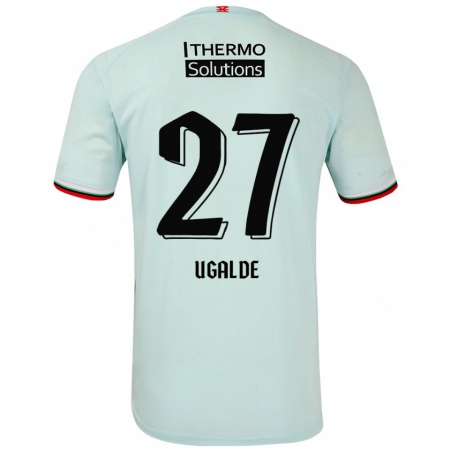 Kandiny Hombre Camiseta Manfred Ugalde #27 Verde Claro 2ª Equipación 2024/25 La Camisa Chile