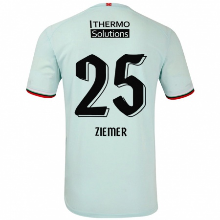 Kandiny Hombre Camiseta Taylor Ziemer #25 Verde Claro 2ª Equipación 2024/25 La Camisa Chile