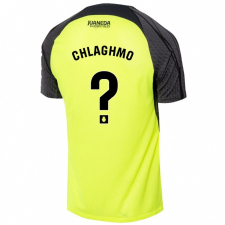 Kandiny Hombre Camiseta Saifdine Chlaghmo #0 Verde Fluorescente Negro 2ª Equipación 2024/25 La Camisa Chile