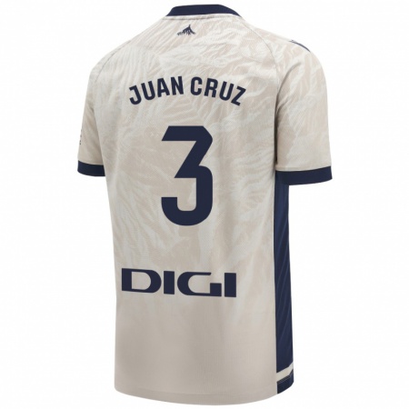 Kandiny Hombre Camiseta Juan Cruz #3 Gris Claro 2ª Equipación 2024/25 La Camisa Chile