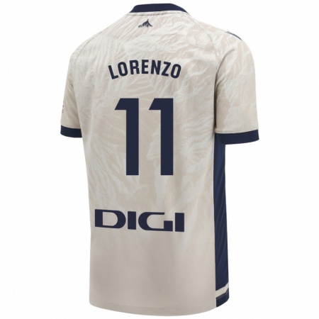 Kandiny Hombre Camiseta Nowend Lorenzo #11 Gris Claro 2ª Equipación 2024/25 La Camisa Chile