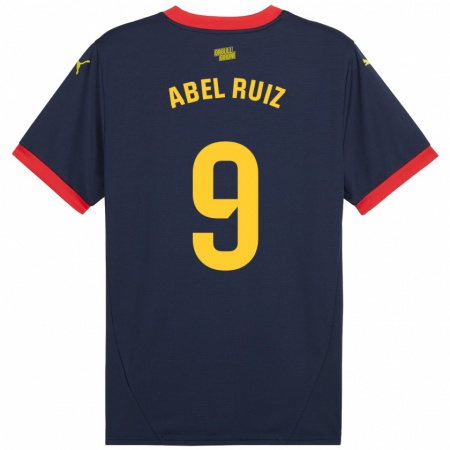 Kandiny Hombre Camiseta Abel Ruiz #9 Azul Marino Rojo 2ª Equipación 2024/25 La Camisa Chile