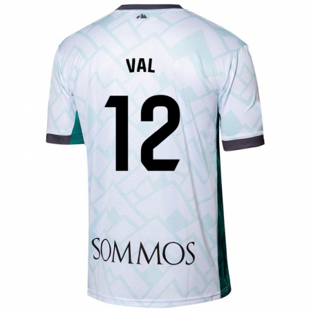 Kandiny Hombre Camiseta Ángel Val #12 Blanco Verde 2ª Equipación 2024/25 La Camisa Chile