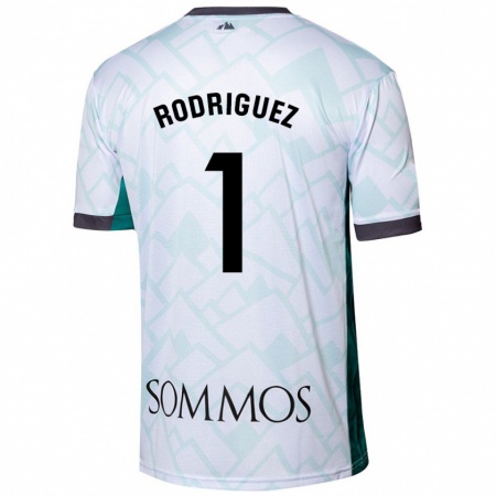 Kandiny Hombre Camiseta Nuria Rodríguez #1 Blanco Verde 2ª Equipación 2024/25 La Camisa Chile