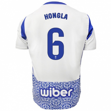 Kandiny Hombre Camiseta Martin Hongla #6 Blanco Azul 2ª Equipación 2024/25 La Camisa Chile