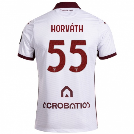 Kandiny Hombre Camiseta Krisztofer Horváth #55 Blanco Granate 2ª Equipación 2024/25 La Camisa Chile