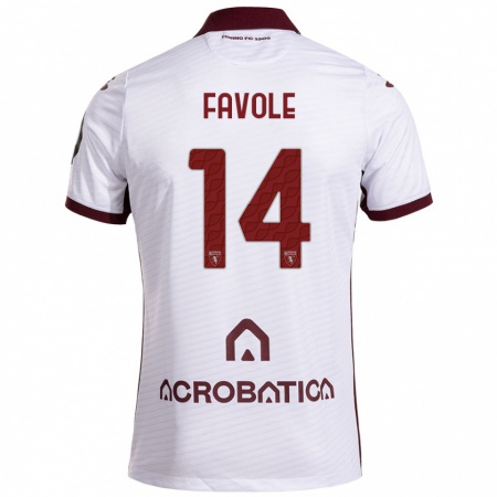 Kandiny Hombre Camiseta Annalisa Favole #14 Blanco Granate 2ª Equipación 2024/25 La Camisa Chile