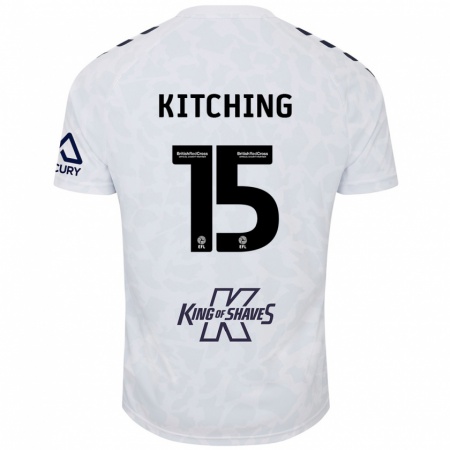 Kandiny Hombre Camiseta Liam Kitching #15 Blanco 2ª Equipación 2024/25 La Camisa Chile