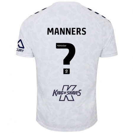 Kandiny Hombre Camiseta Charlie Manners #0 Blanco 2ª Equipación 2024/25 La Camisa Chile