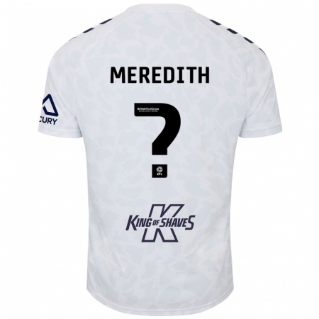 Kandiny Hombre Camiseta Eliot Meredith #0 Blanco 2ª Equipación 2024/25 La Camisa Chile