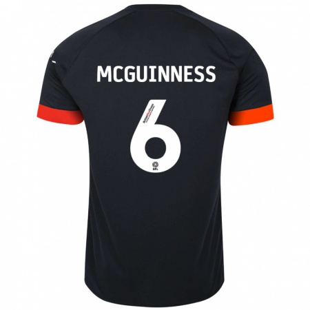 Kandiny Hombre Camiseta Mark Mcguinness #6 Negro Naranja 2ª Equipación 2024/25 La Camisa Chile